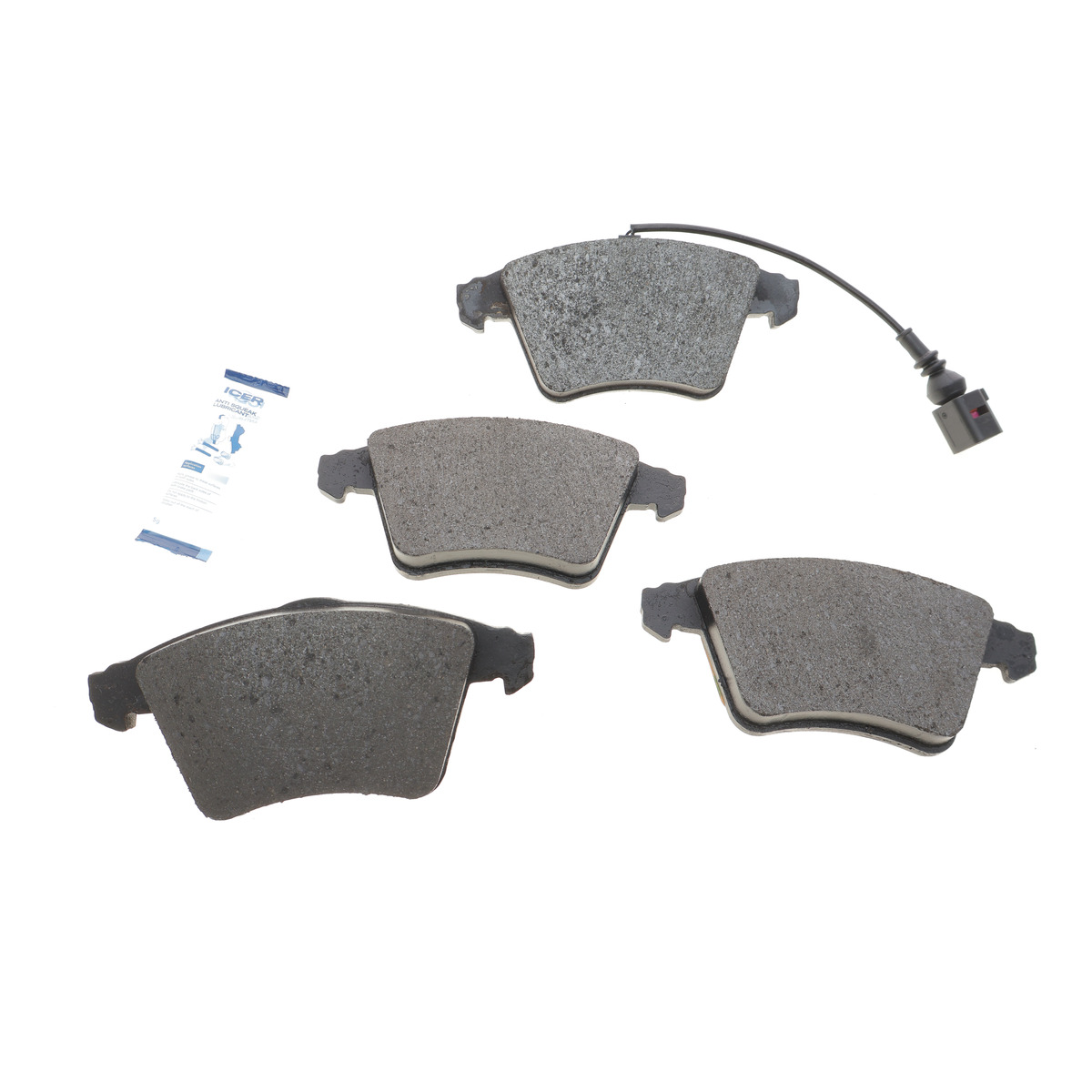 Колодки гальмівні (передні) VW T4 92-03/T5 03-15/T6 15-/Multivan V/VI 03- (+датчик) Icer