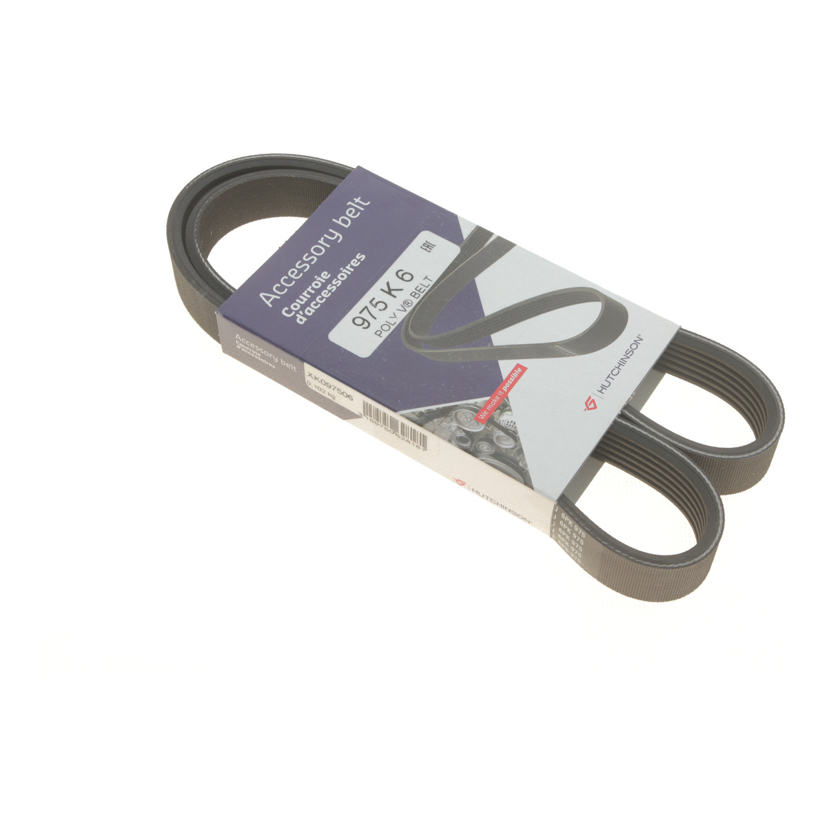 Ремінь генератора Citroen Berlingo/VW Golf III 1.4-2.0i 91- (6PK975) Hutchinson