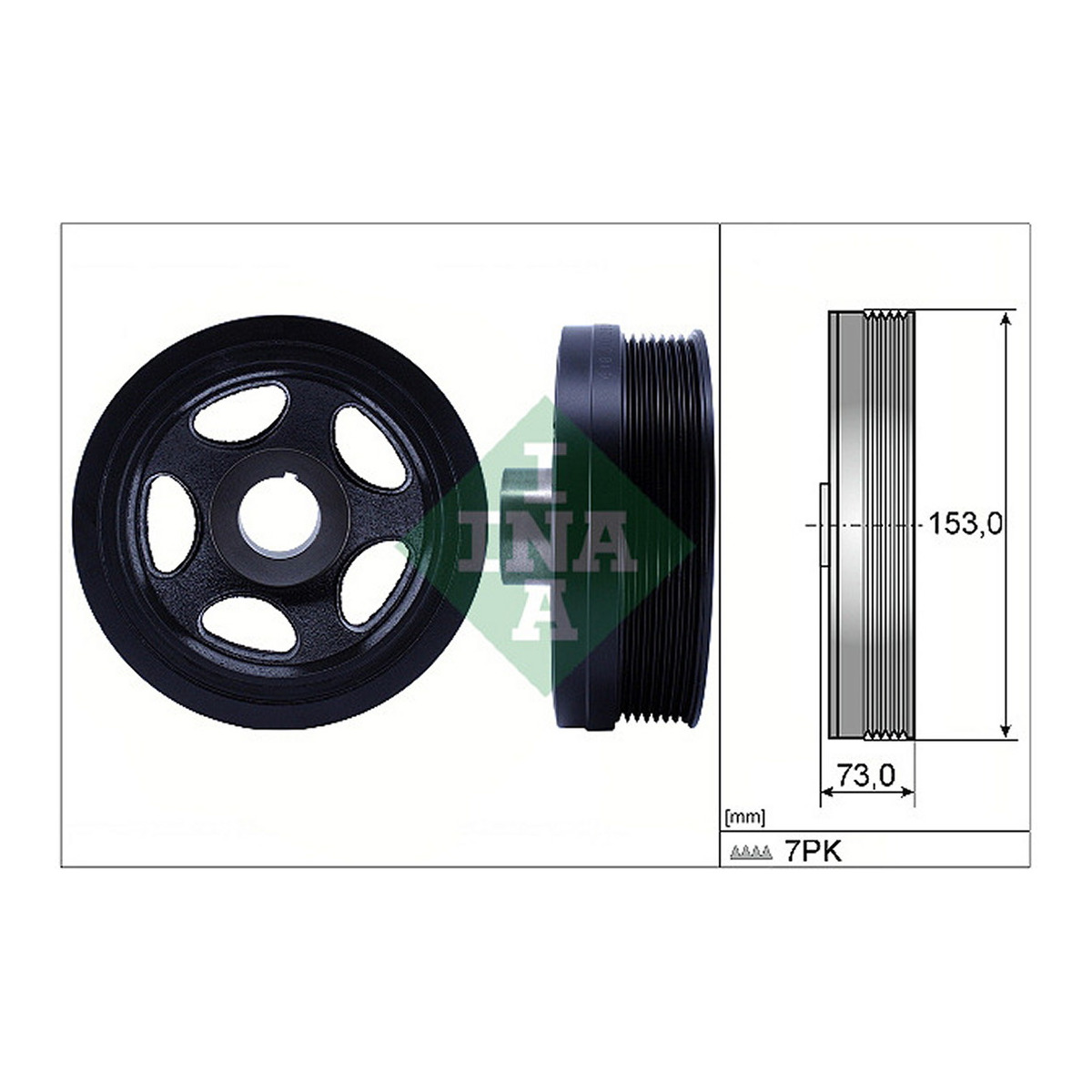 Шків колінвалу MB W211/W212/X164/X166/W221, 3.0CDI, OM642 Schaeffler INA