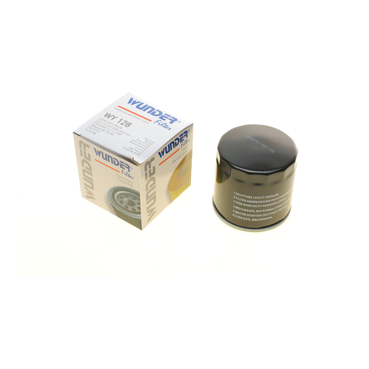 Фільтр масляний VW Caddy IV 1.0-1.6TSI / Golf VI/VII/Seat Wunder Filter