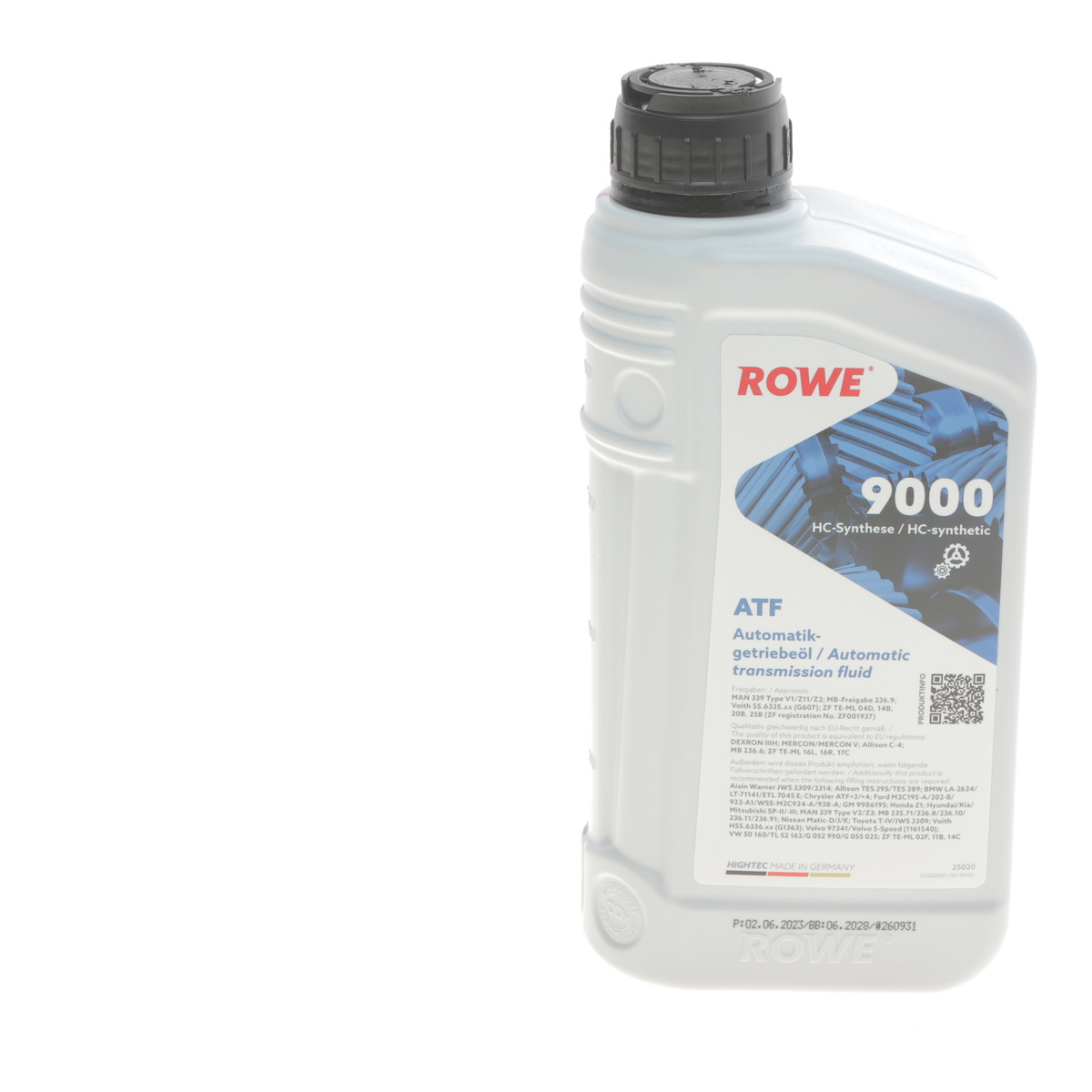 Олива HIGHTEC ATF 9000 (1L) (DEXRON IIIH/MB 235.71/236.8/236.10/236.11/236.91/BMW LA-2634) (червоний) ROWE