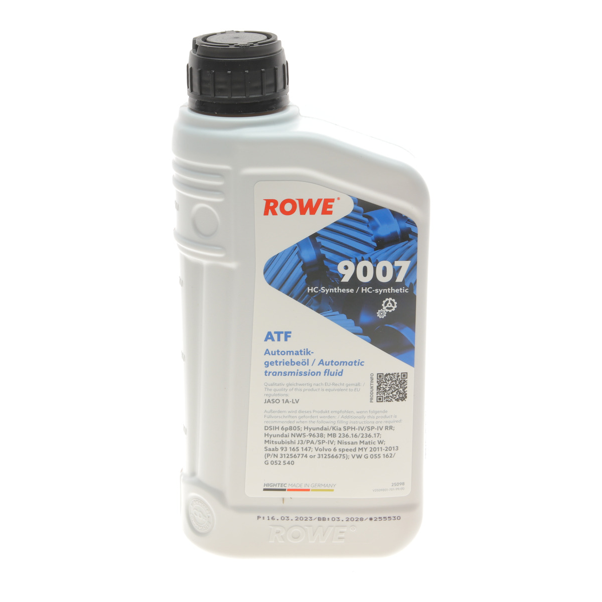 Олива HIGHTEC ATF 9007 (1L) (MB 236.16/236.17/VW G 055 162/G 052 540/JASO 1A-LV) (світло коричневий) ROWE