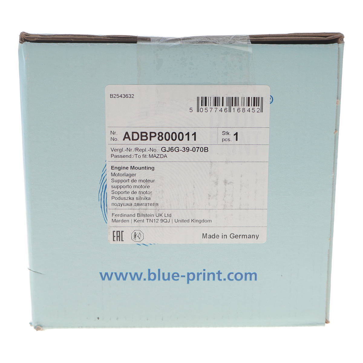 Подушка двигуна (L) Mazda 6 2.3 02-08 Blue Print