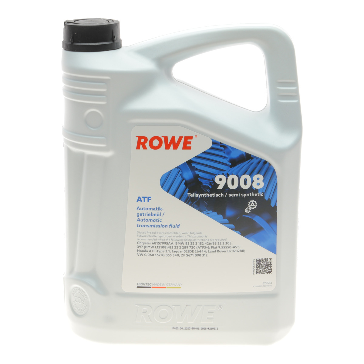 Масло HIGHTEC ATF 9008 (5L)(VW G 060 162/G 055 540/BMW 83 22 2 152 426) (сине-зелёный)