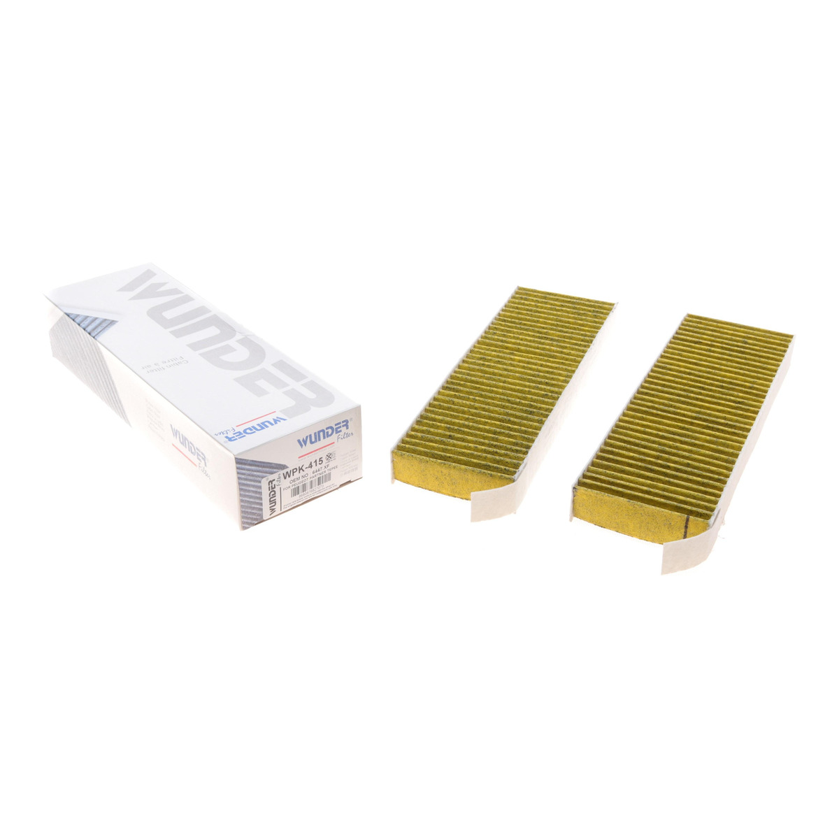 Фільтр салону Citroen Berlingo/Peugeot Partner 08- (к-кт 2шт.) (вугільний) Wunder Filter