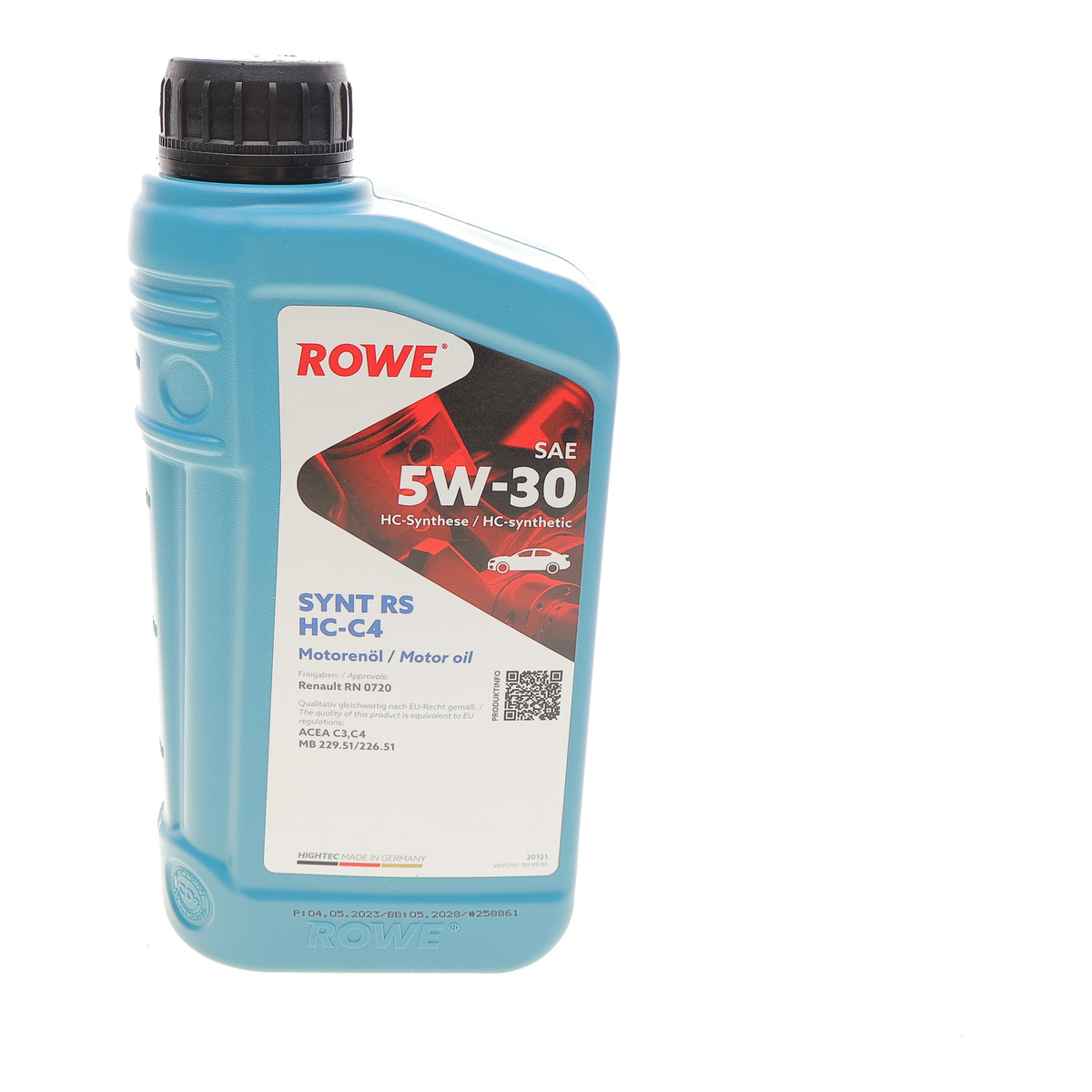 Олива 5W30 HIGHTEC SYNT RS HC-C4 (1L) (RN 0720/MB 229.51/MB 226.51) (ACEA C3,C4) ROWE