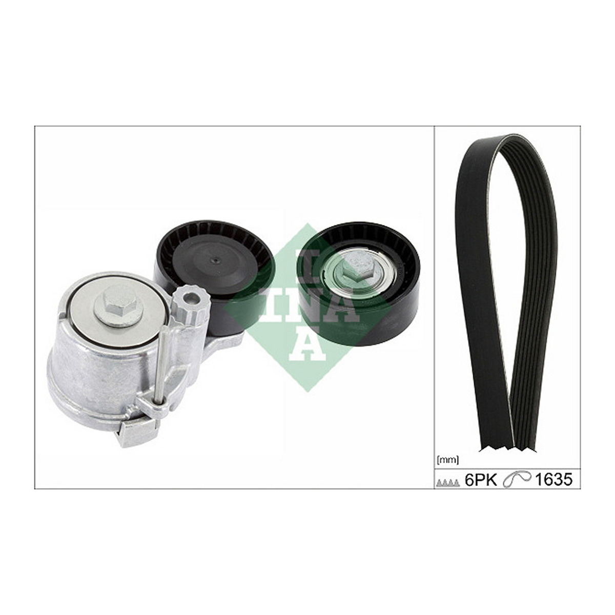 Комплект ременя генератора Opel Astra/Insignia 13-, (6PK 1635) Schaeffler INA