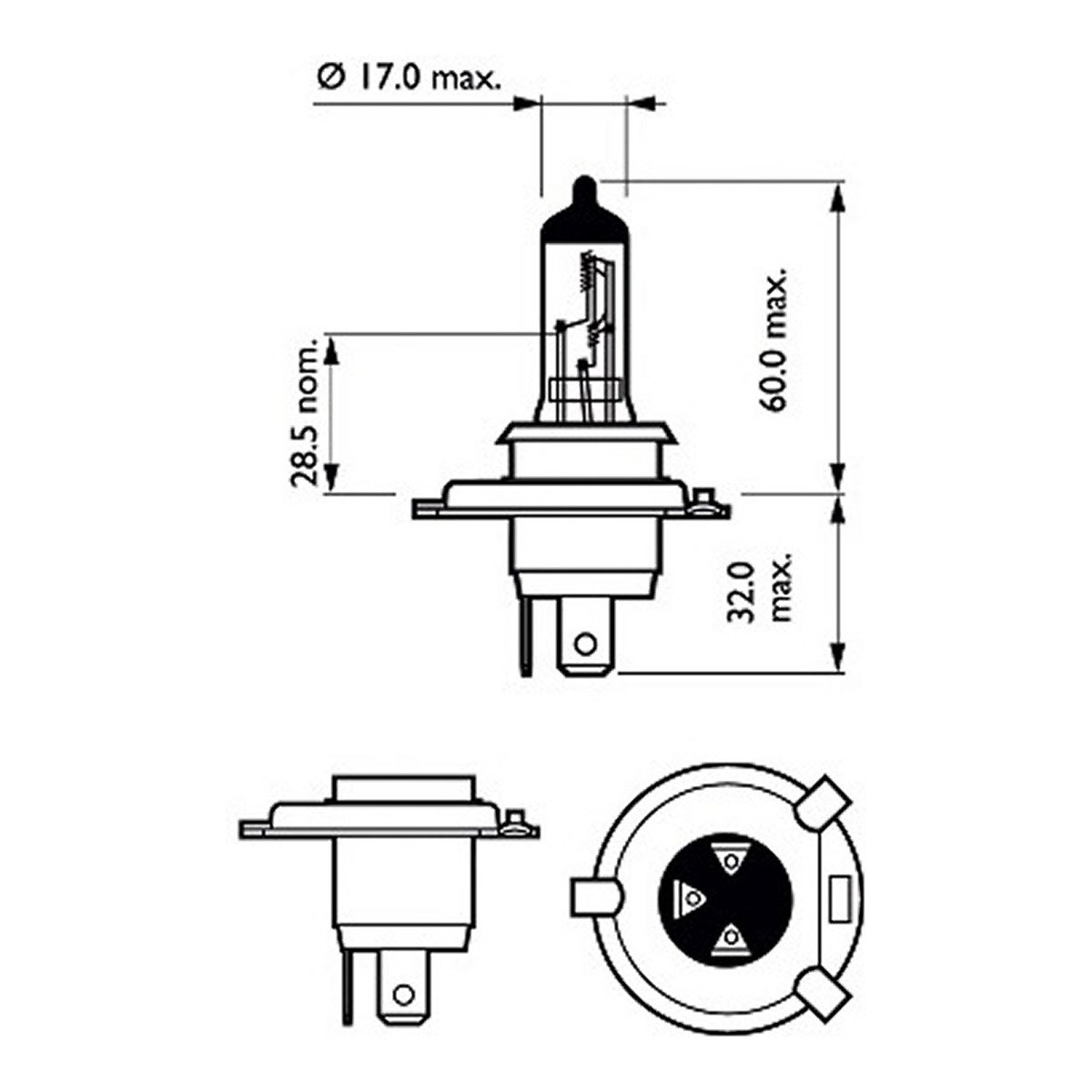 Автолампа галогенова 60/55W