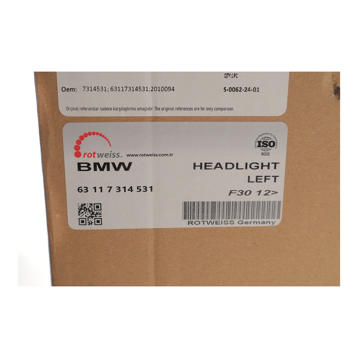 Фара (L) BMW 3 (F30/F80) 11-18 (Bi-Xenon) Rotweiss