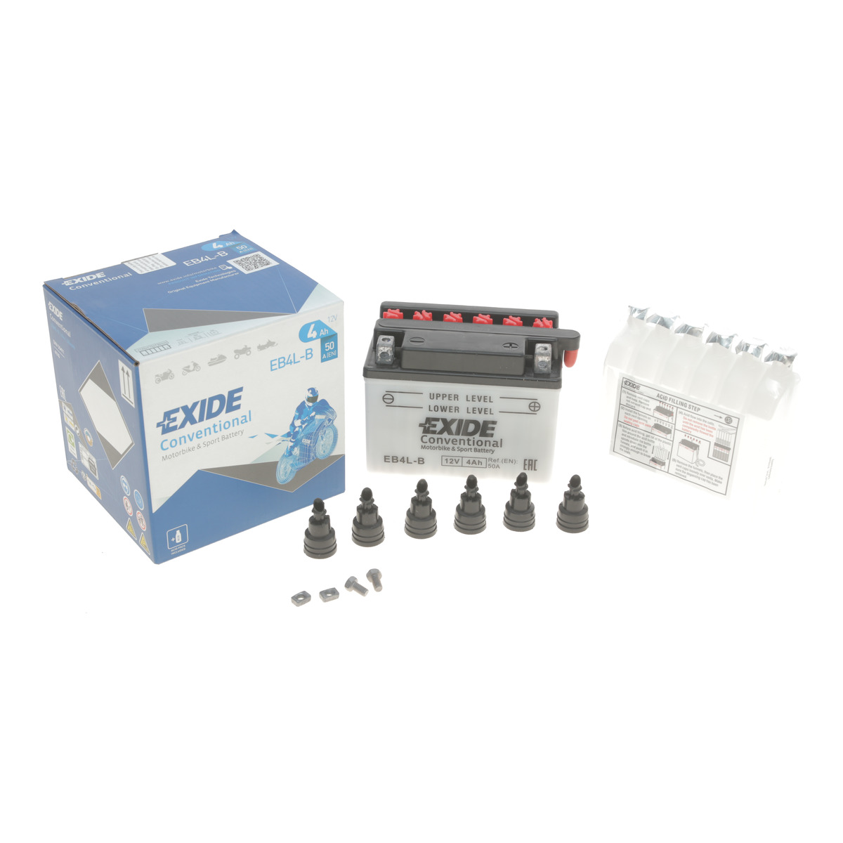 Акумуляторна батарея 4Ah/50A (120x70x92/+R/B0) (мото) (сухозаряджений) Exide