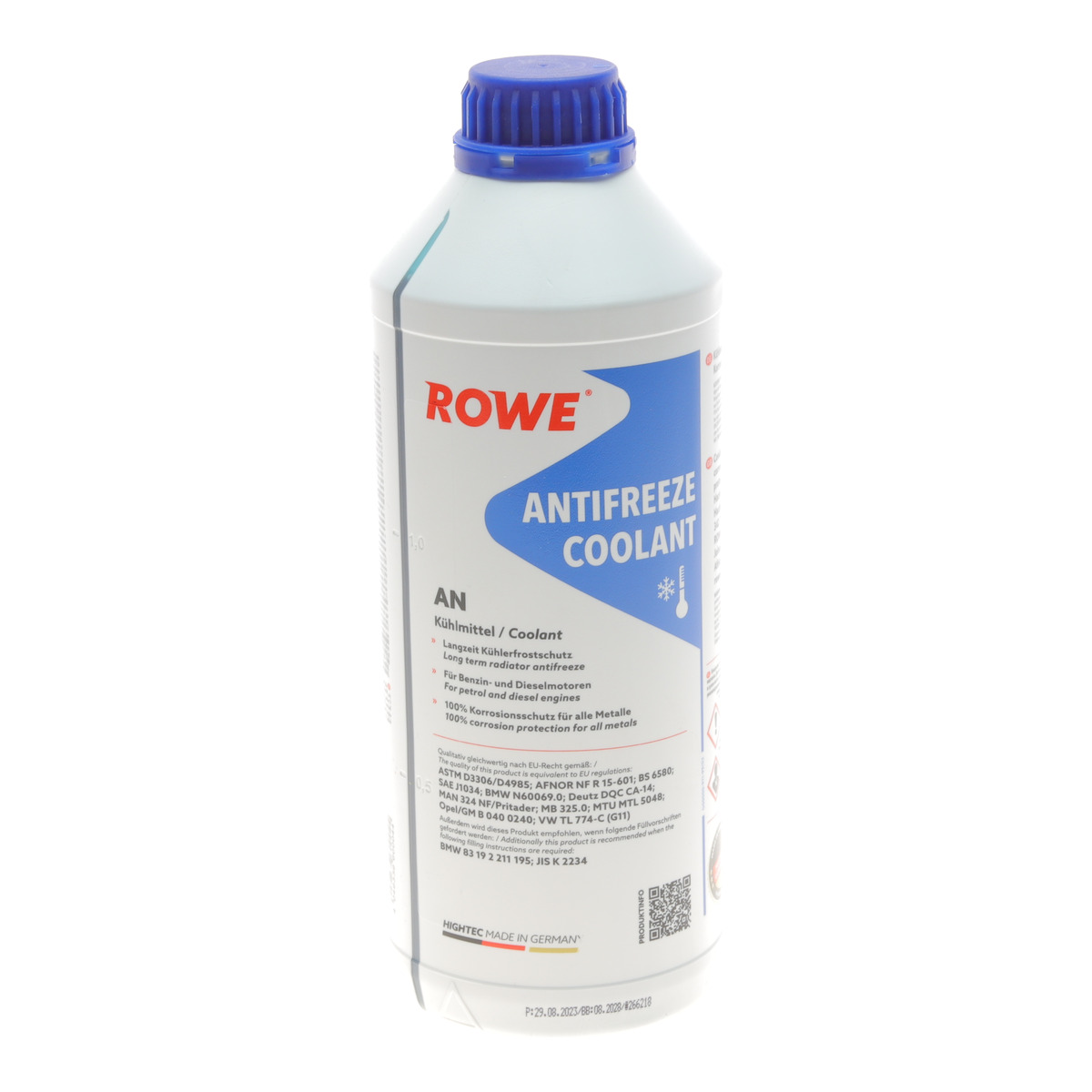 Антифриз (синій) G11 (1.5L) HIGHTEC ANTIFREEZE AN (концентрат) ROWE