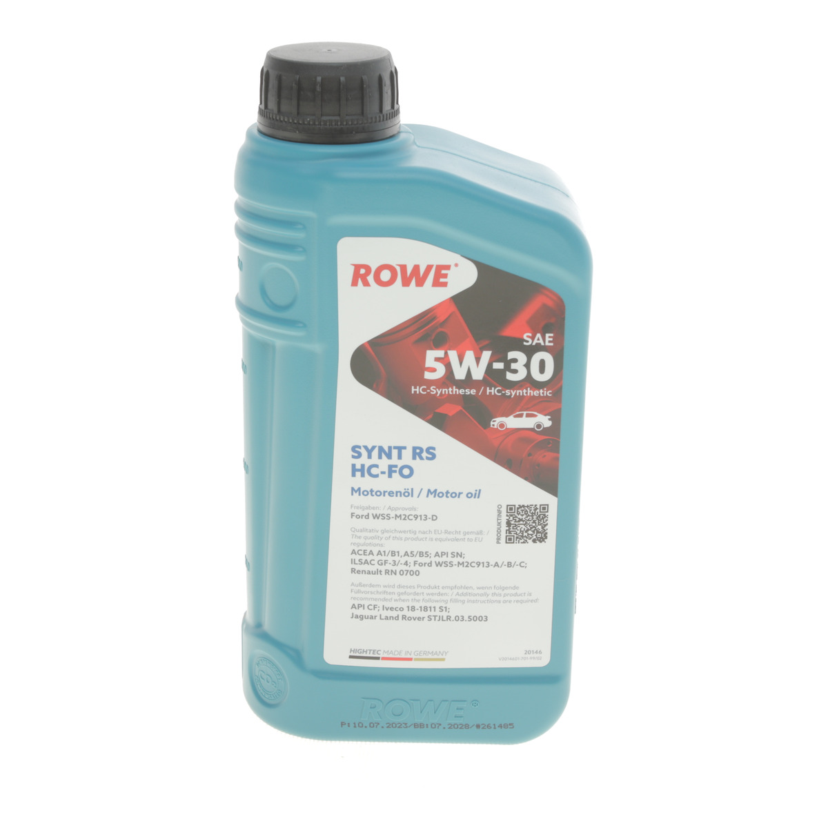 Масло 5W30 HIGHTEC SYNT RS HC-FO (1L) (WSS-M2C913-D/ILSAC GF-3/-4/RN 0700/18-1811 S1/STJLR.03.5003)