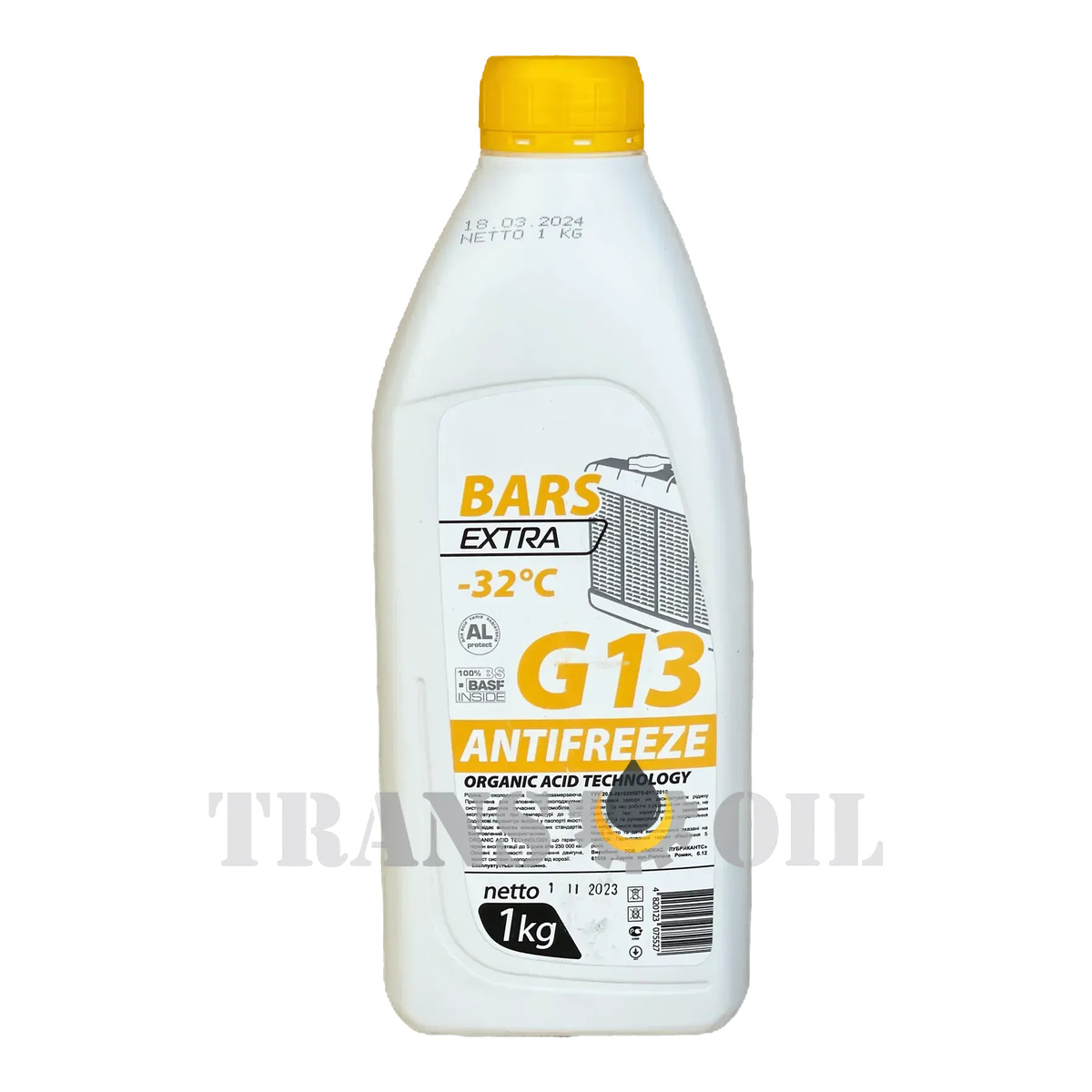 BARS EXTRA Антифриз -32С G13 жовтий 1кг