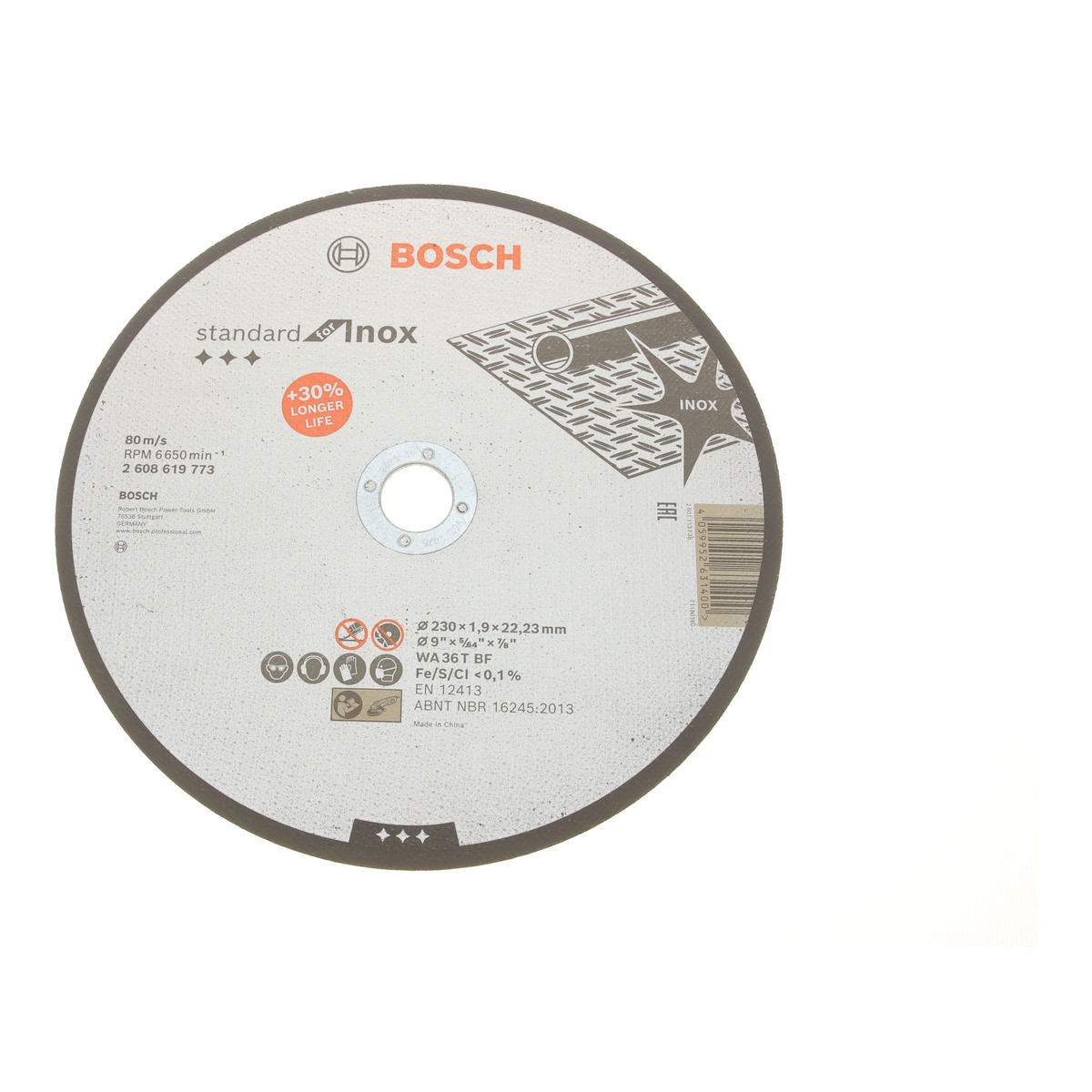 Круг відрізний 230x1,9x22,23 мм Standart for Inox Bosch