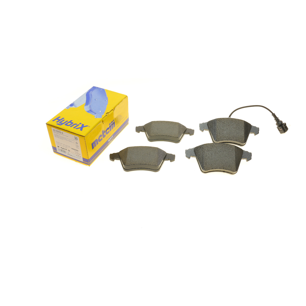 Колодки гальмівні (передні) VW T5/Multivan V 03-15 (+датчик) Metelli
