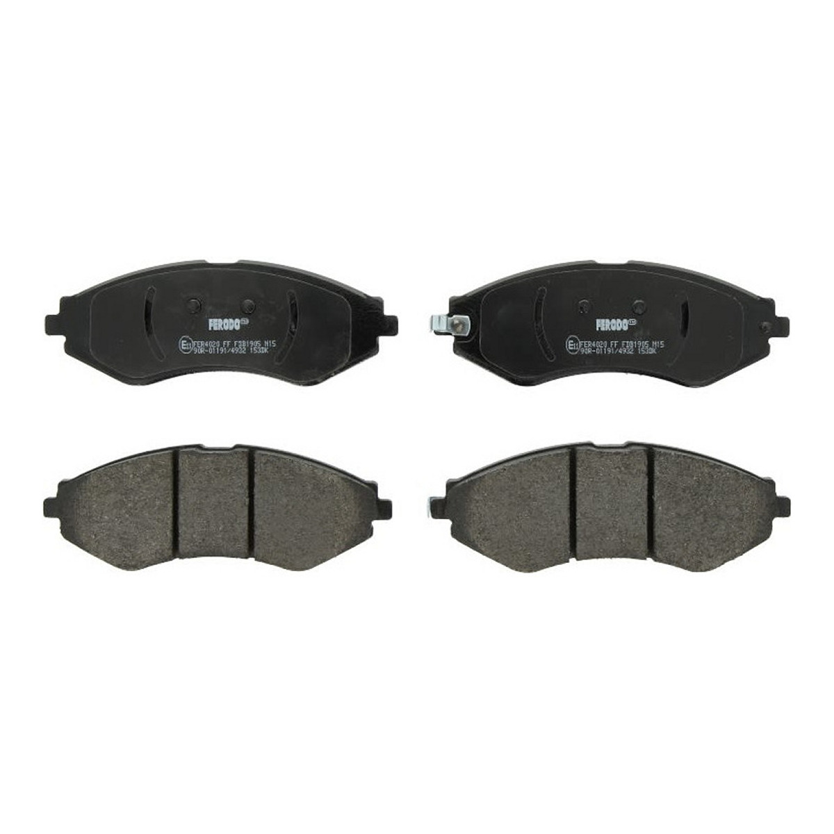 Комплект гальмівних колодок передн , CHEVROLET AVEO / KALOS, LACETTI, NUBIRA, OPTRA, REZZO, DAEWOO LACETTI, NUBIRA 1.4-2.0D 05.97-