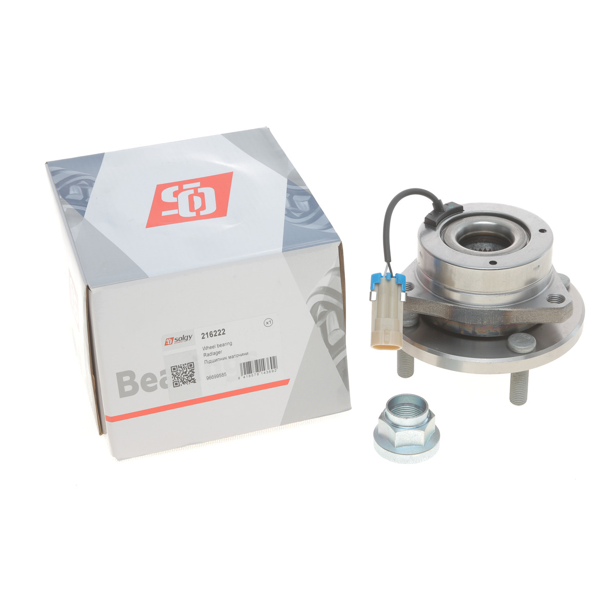 Підшипник маточини (передньої) Daewoo/Chevrolet Epica 2.0 05-/Evanda 02-(+ABS) Solgy