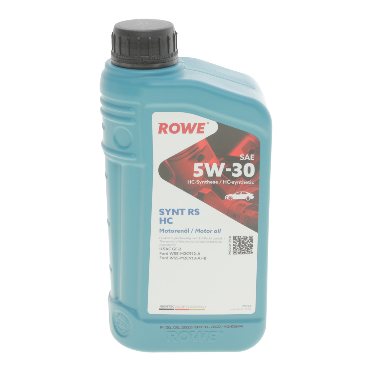 Олива 5W30 HIGHTEC SYNT RS HC (1L) (ILSAC GF-2/WSS-M2C912-A/WSS-M2C913-A/-B) ROWE