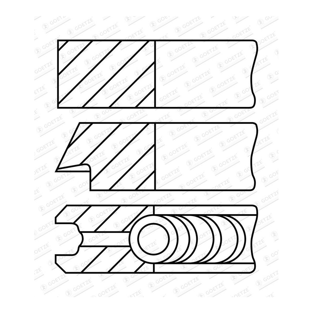81 (STD) 1-26-231 Комплект поршньових кілець AUDI A3, A4 B5, A4 B6, A4 B7, SEAT ALTEA, ALTEA XL, EXEO, EXEO ST, LEON, TOLEDO III, SKODA OCTAVIA I, OCTAVIA II 1.6/1.6ALK/1.6LPG 11.94-05.15