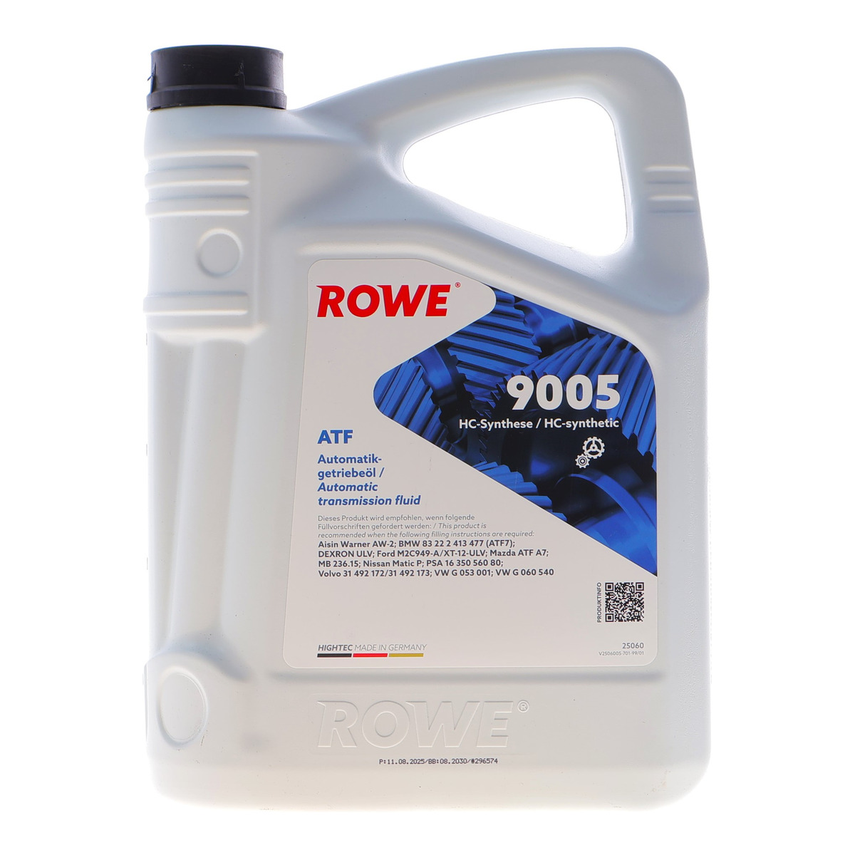 Олива HIGHTEC ATF 9005 (5L) (MB236.15) (синій) ROWE