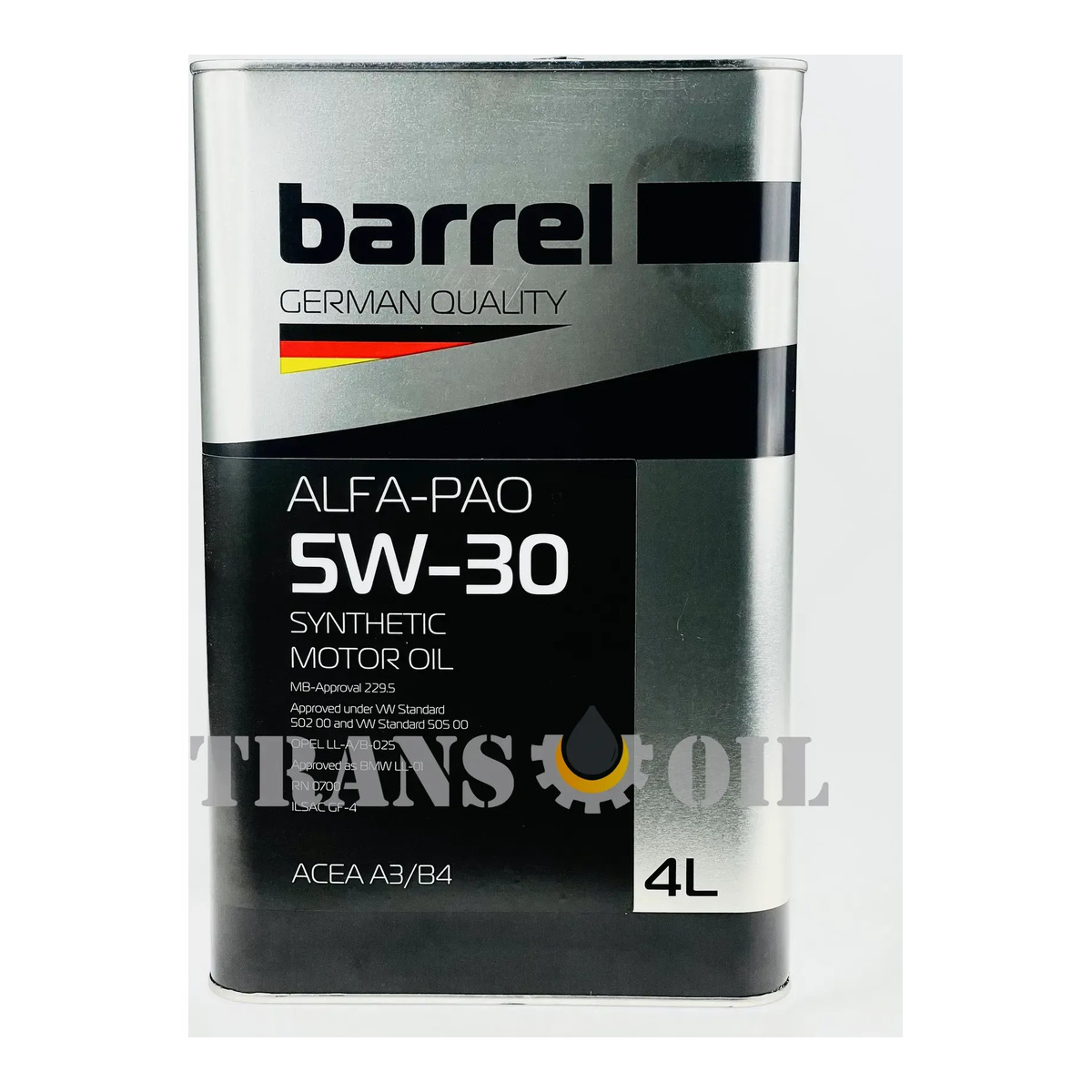 Олива моторна Barrel Alfa-Pao 5W-30 4л.