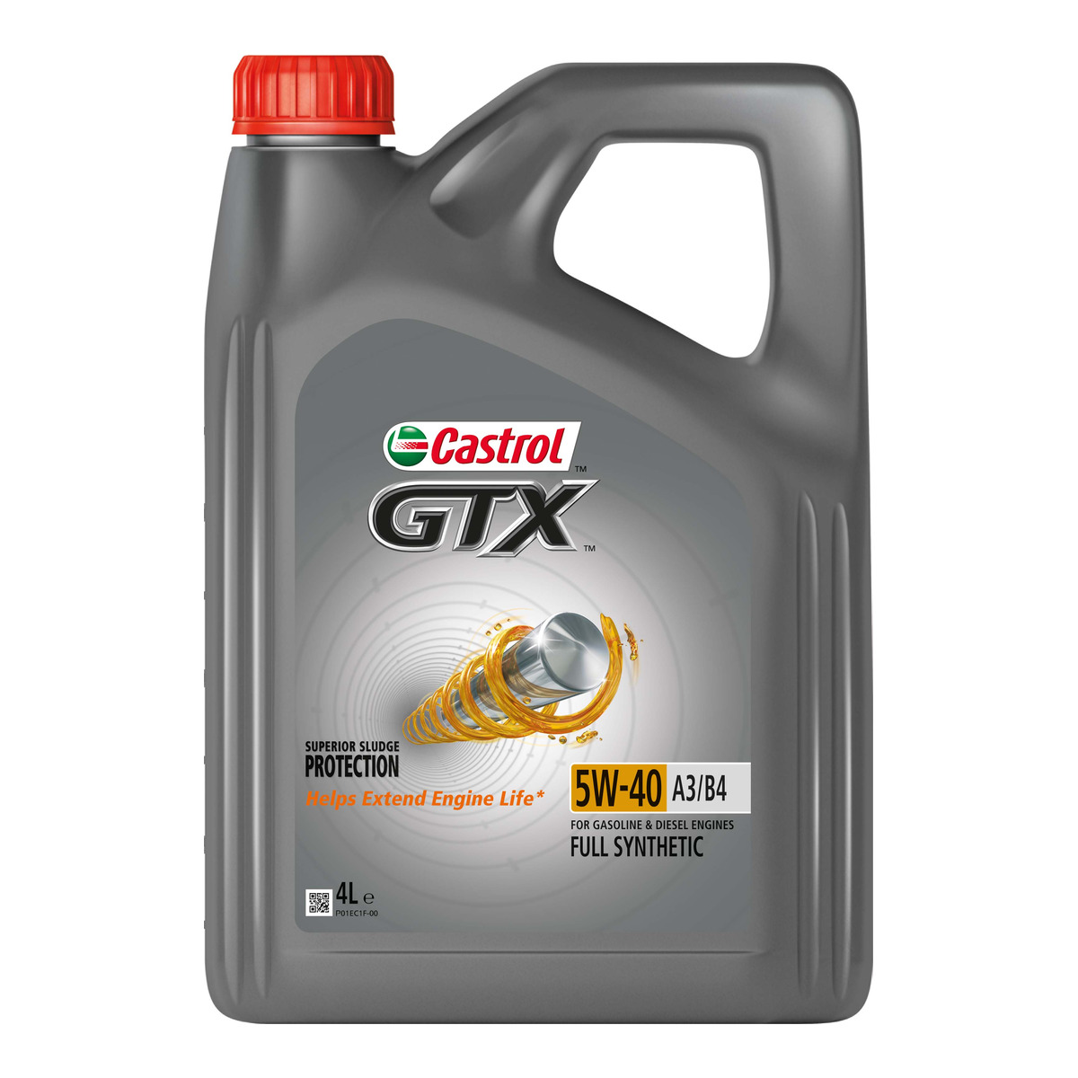 Олива моторна GTX 5W-40 A3/B4 4л GTX 5W40 A3/B4 4X4L CASTROL (5W40 GTX A3/B4 4L) Castrol