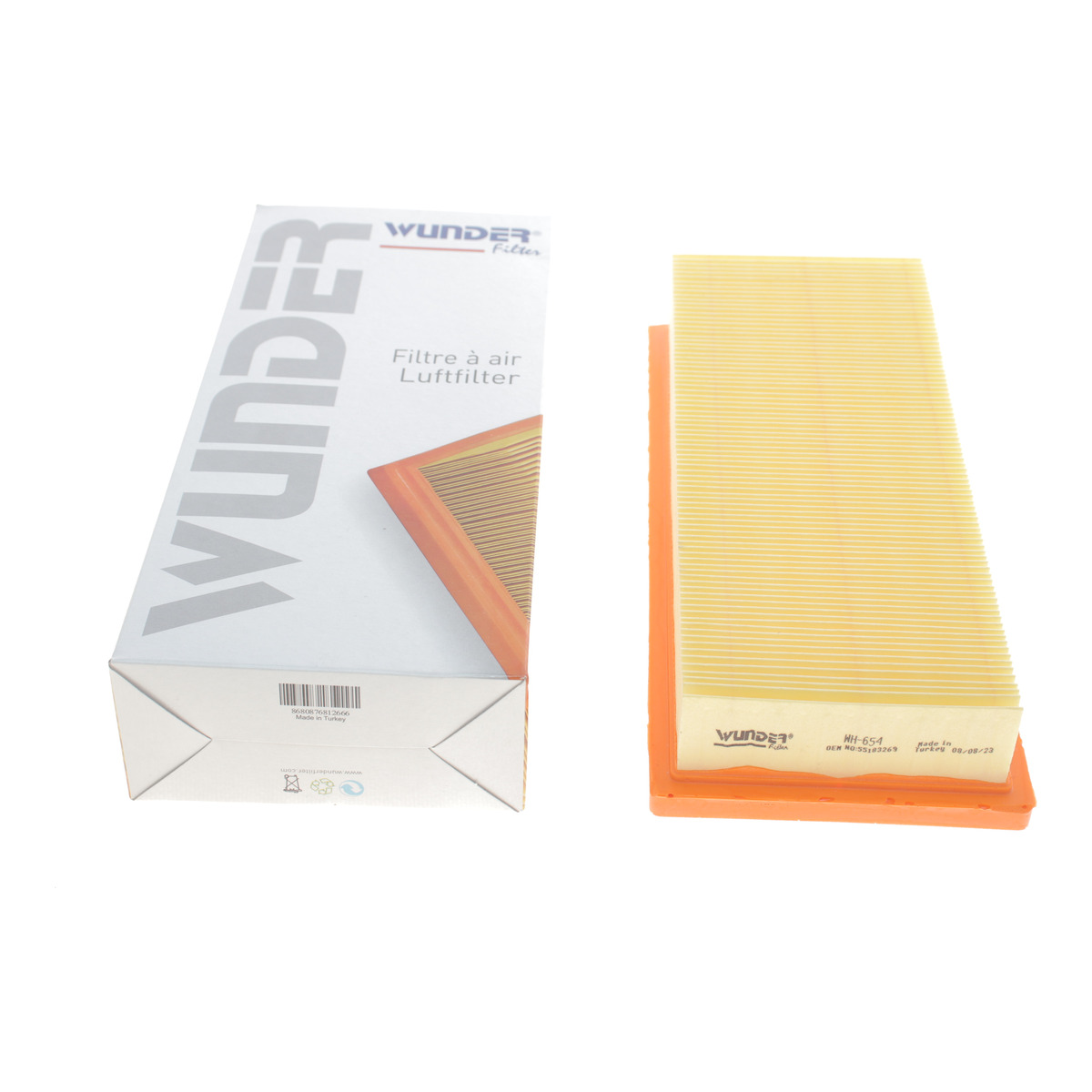 Фільтр повітряний Fiat Panda/Punto 1.1i/1.2LPG 00- Wunder Filter