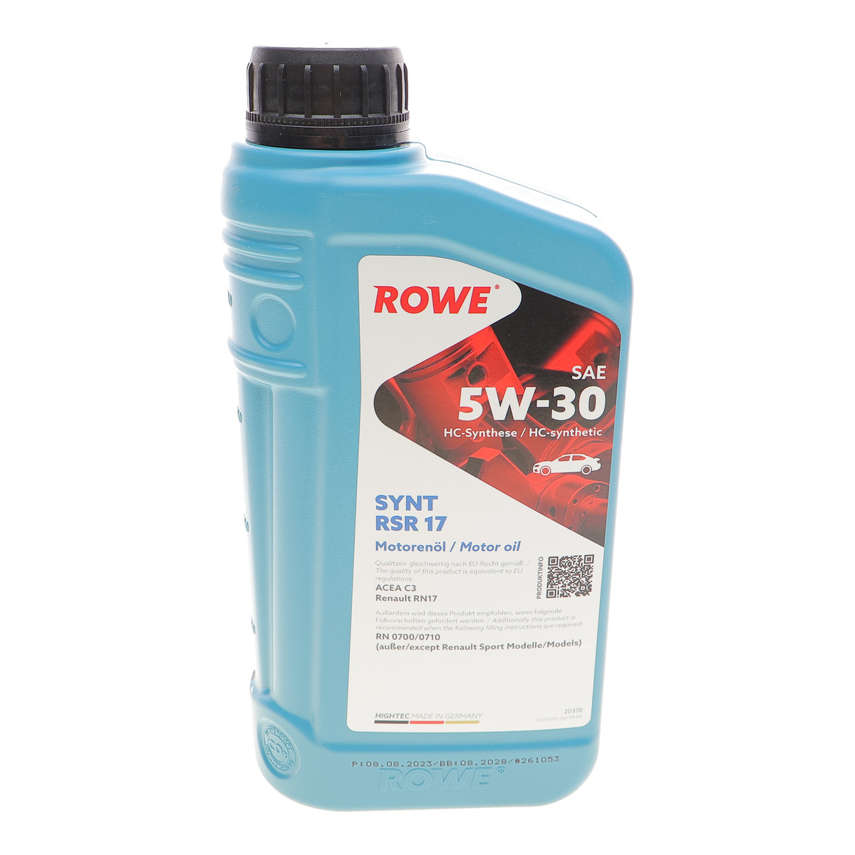 Олива 5W30 HIGHTEC SYNT RSR 17 (1L) (MB 226.52/RN17/RN 0700/0710RN17) (ACEA C3) ROWE
