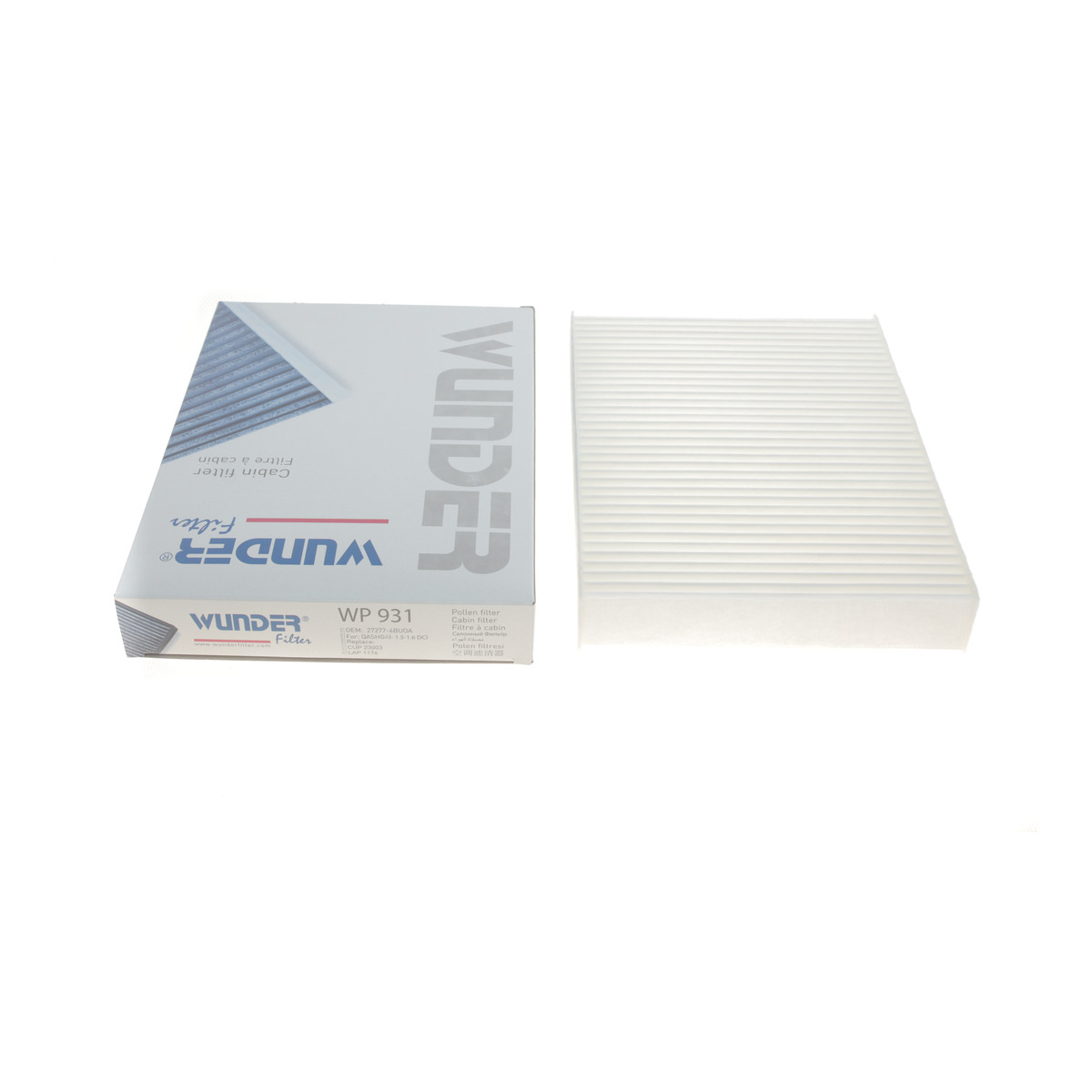 Фільтр салону Nissan Qashqai 1.2-1.6dCi 13- Wunder Filter