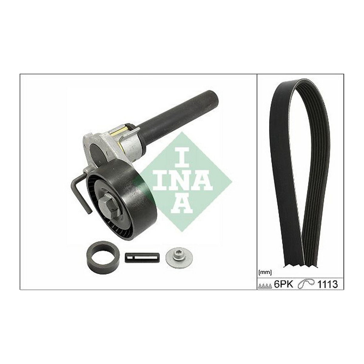 Комплект ременя генератора Audi A3/VW CC 1.8TSI/2.0TSI 04- (6PK1113) Schaeffler INA