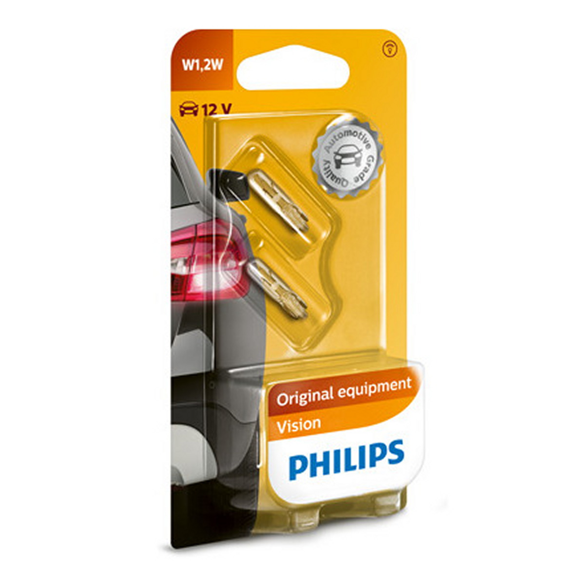 Автолампа 1.2W W1,2W 12V 1,2W W2X4,6D/STANDARD/2ШТ. BLISTER PHILIPS (12516B2) Philips фото 3