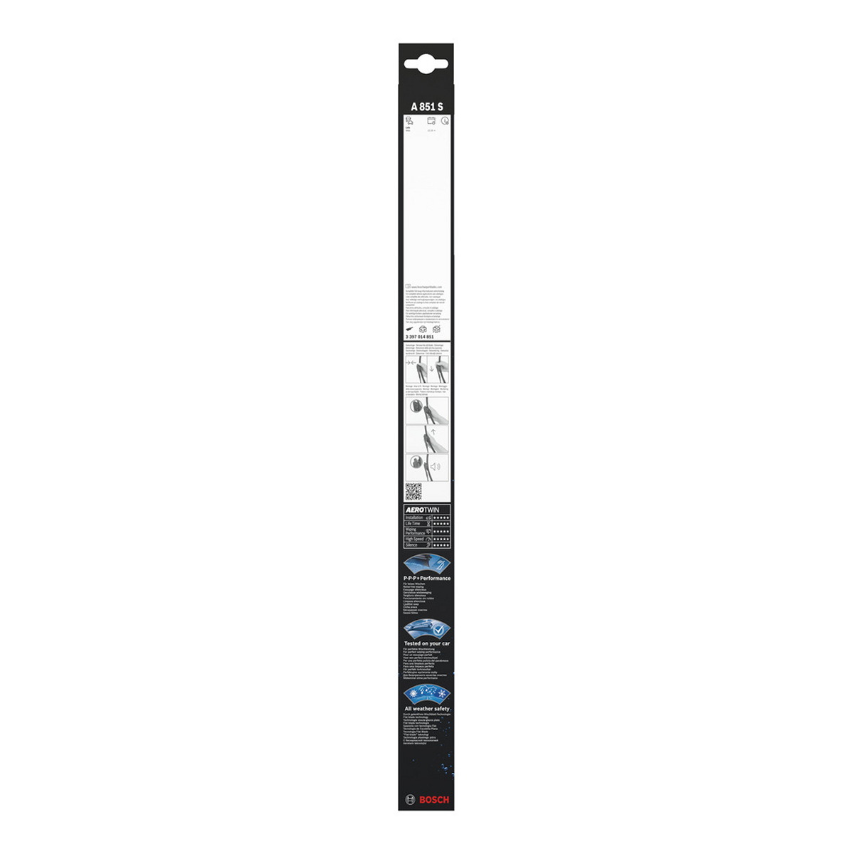 Щітка склоочисника К-Т БЕЗКАРКАСНИЙ AEROTWIN/600/450 MM/LHD BOSCH (3 397 014 851) Bosch фото 3