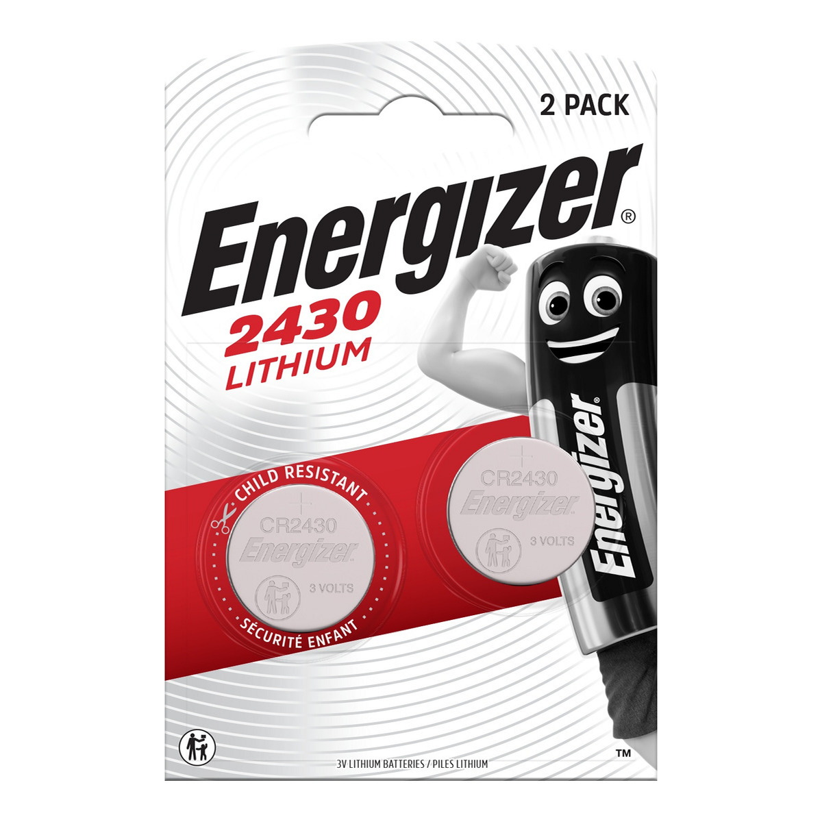 Батарейка CR2430 - 3.0V LITHIUM (24.5 X 3.0)/2 шт. блістер ENERGIZER Energizer фото 3