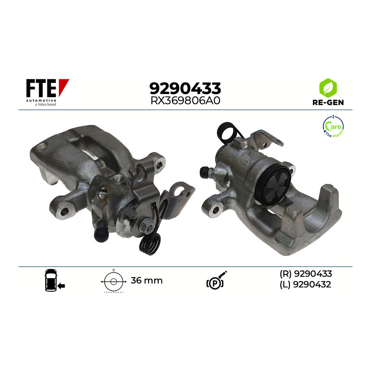 Супорт гальма OPEL ASTRA H A04 FTE (9290433) FTE фото 3