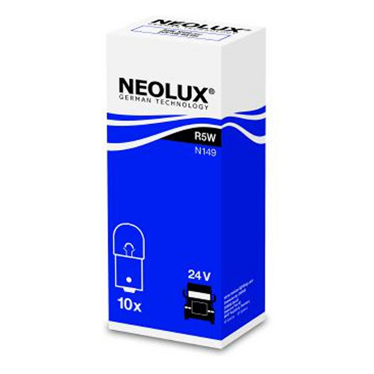 Автолампа 5W R5W 24V 5W BA15S/КРАТН. X10 NEOLUX (N149) Neolux фото 3
