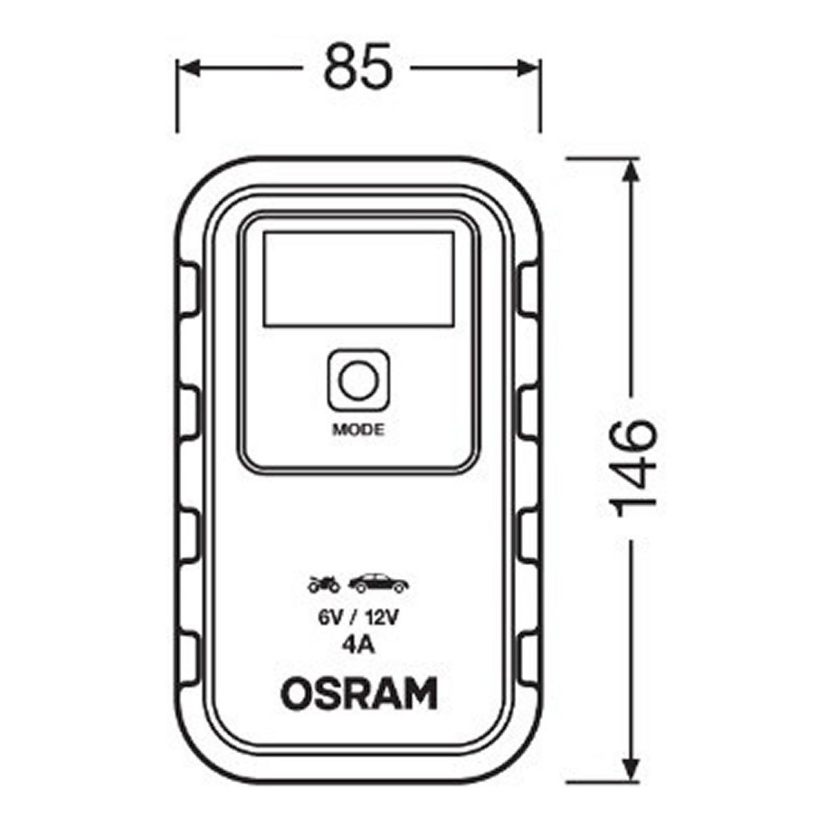 (EN) Battery charger BATTERYcharge 904, напруга зарядки: 6/12 В, зарядний струм: 4А, напруга джерела живлення: 230В, тип аккумулятора: AGM/Li-Ion/VRLA фото 4