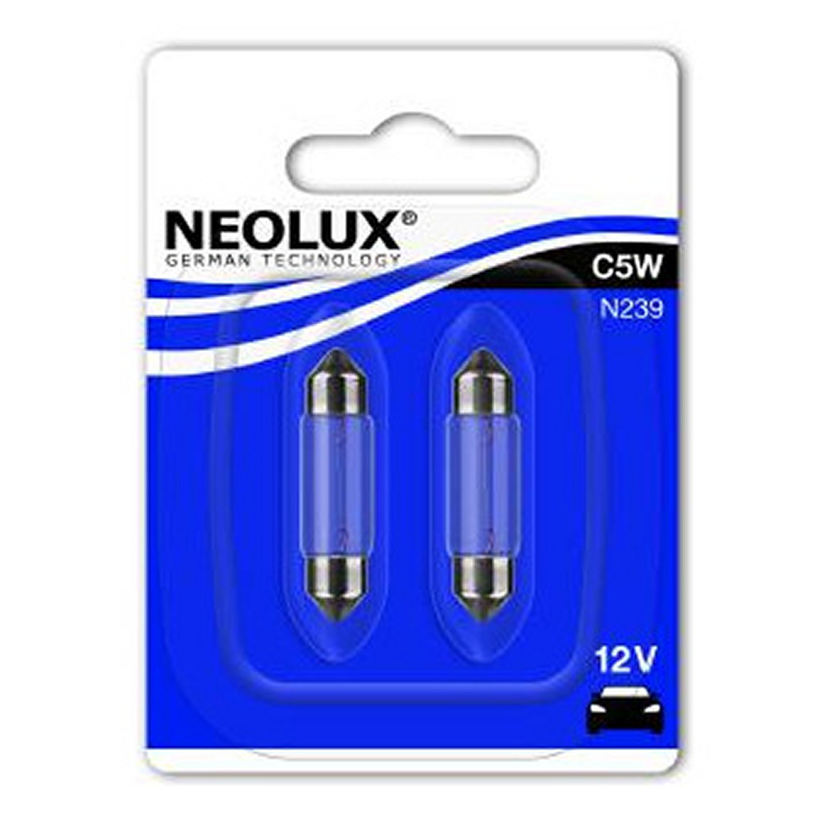 Автолампа 5W C5W 12V 5W 35MM SV8,5-8/2ШТ. BLISTER NEOLUX (N239-02B) Neolux фото 3