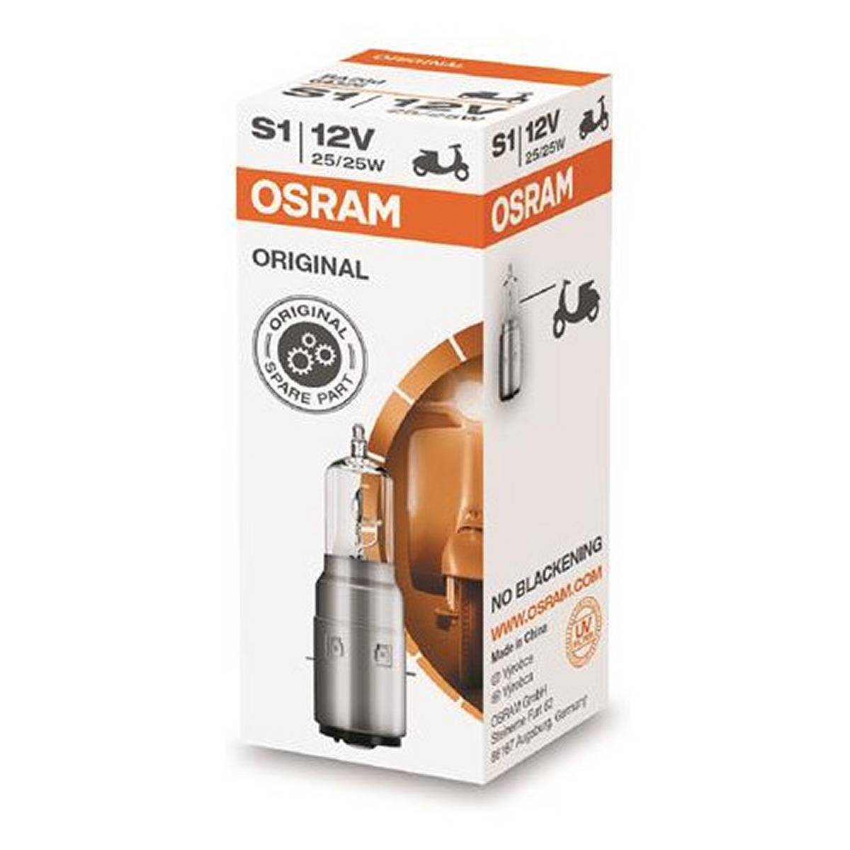Автолампа галогенова 25/25W S1 12V 25/25W BA20D/ORIGINAL LINE OSRAM (64326) osram фото 3