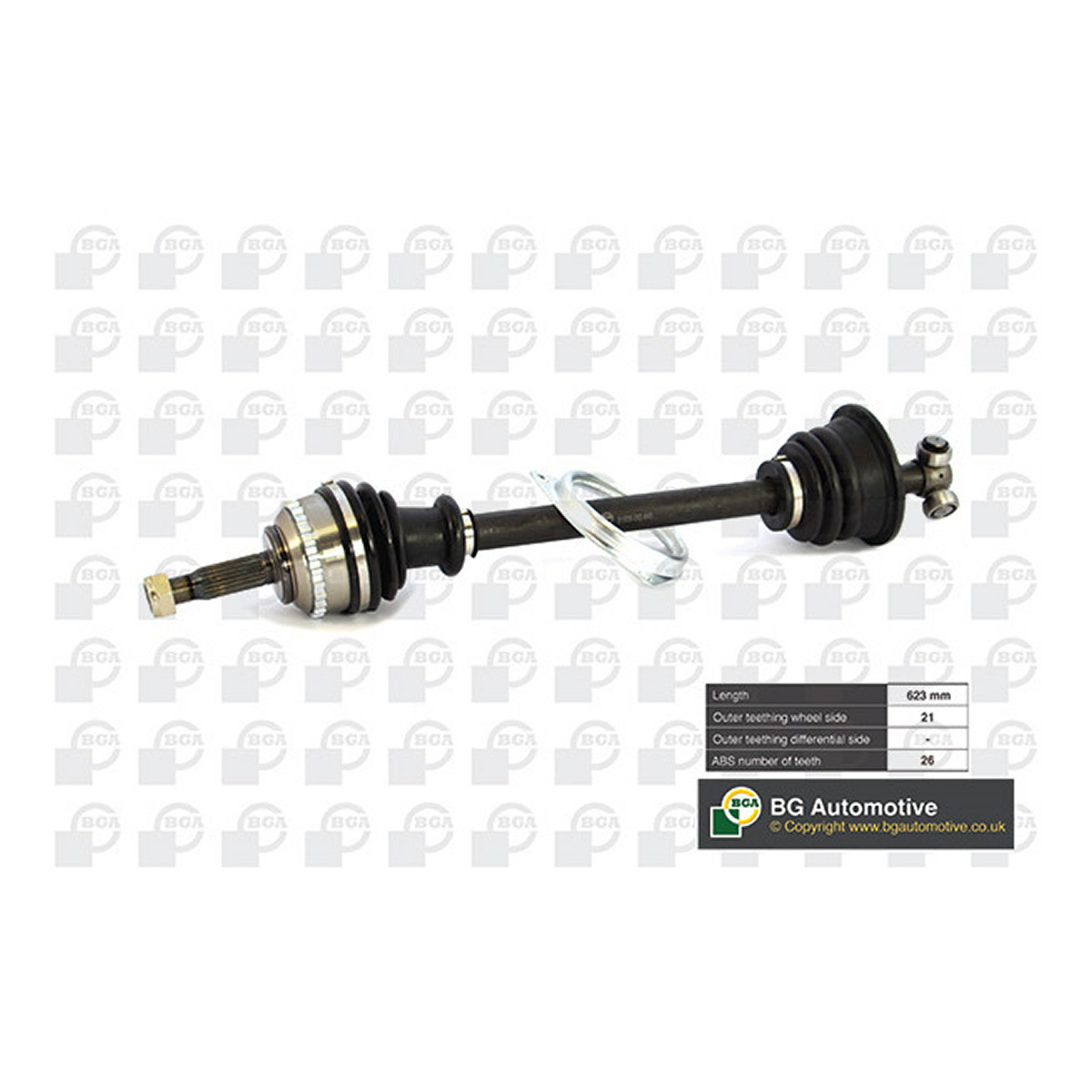 Піввісь RENAULT CLIO 2007-2009, KANGOO 2008-2012 BGA (DS7301LA) BGA фото 3