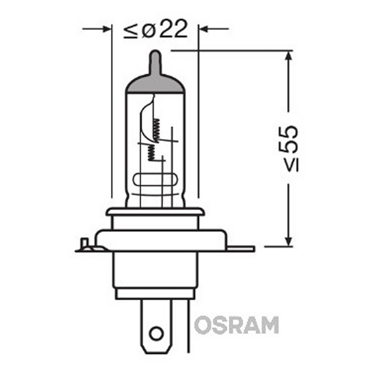 Автолампа галогенова 35/35W HS1 12V 35/35W PX43T OSRAM (64185) osram фото 7
