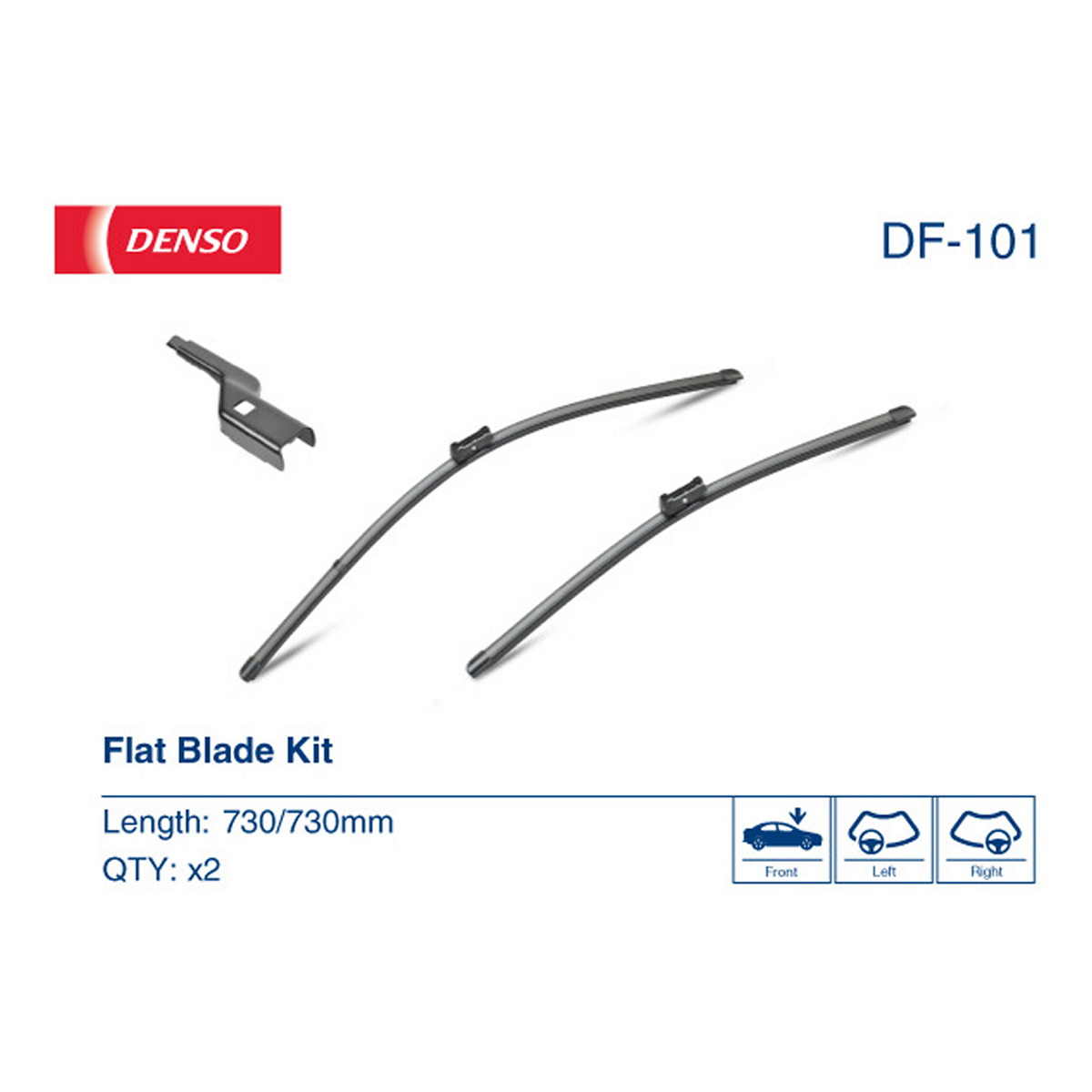 Щітка склоочисника К-Т БЕЗКАРКАСНИЙ 730/730 MM/LHD/RHD/FORD FOCUS III (10-) DENSO (DF-101) Denso фото 10