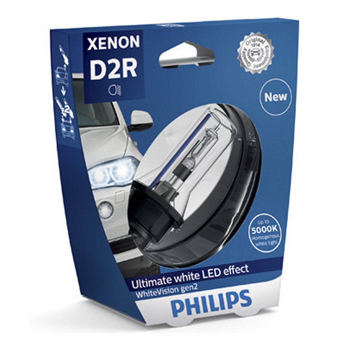 Автолампа ксенонова D2R 85V 35W 5000K P32D-3 / WHITE VISION GEN2 - ЯСКРАВІСТЬ СВІТЛА PHILIPS (85126WHV2S1) Philips фото 3