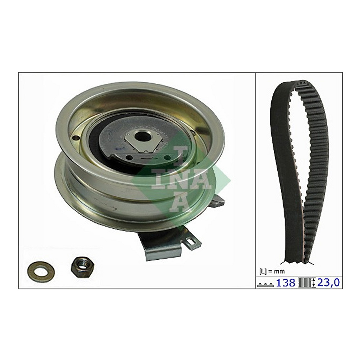 Комплект ГРМ VW Caddy 1.6BiFuel/2.0EcoFuel/VW T5 2.0E, 03-15, (138x23) Schaeffler INA фото 9