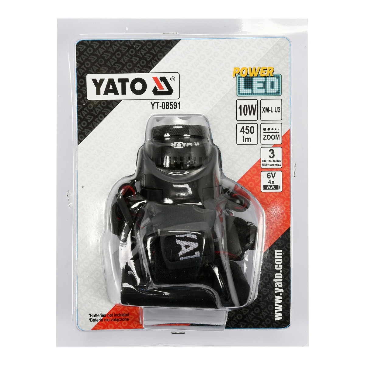Ліхтар світлодіодний LED, 10 Вт, 450 LM, живлення: батар YATO (YT-08591) Yato фото 3