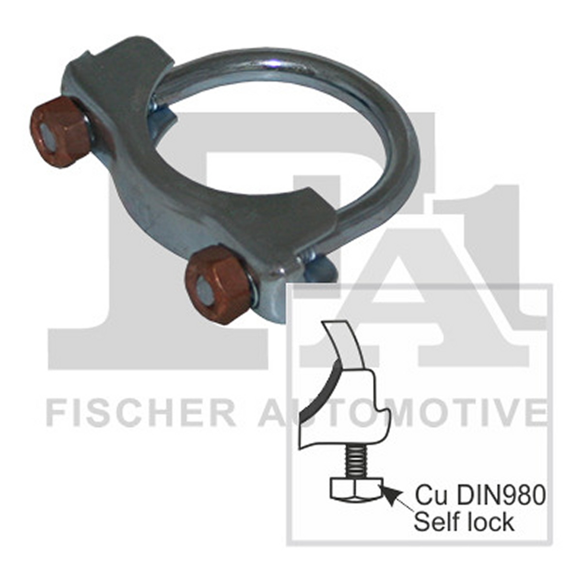 Хомут-затискач металевий FORD OBEJMA M10 64,0 MM CU FISCHER (921-964) Fischer фото 3