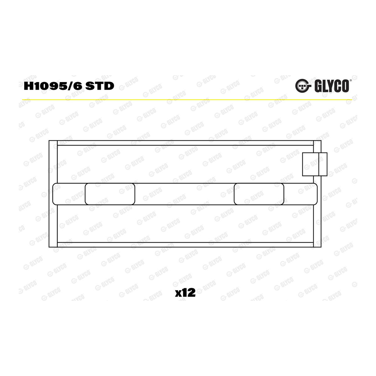 Вкладиші ALFA/FIAT 839A6/841C/32501/34202/36202/182A1/182B3/182B7/185A2/18 GLYCO (H1095/6 STD) Glyco фото 5