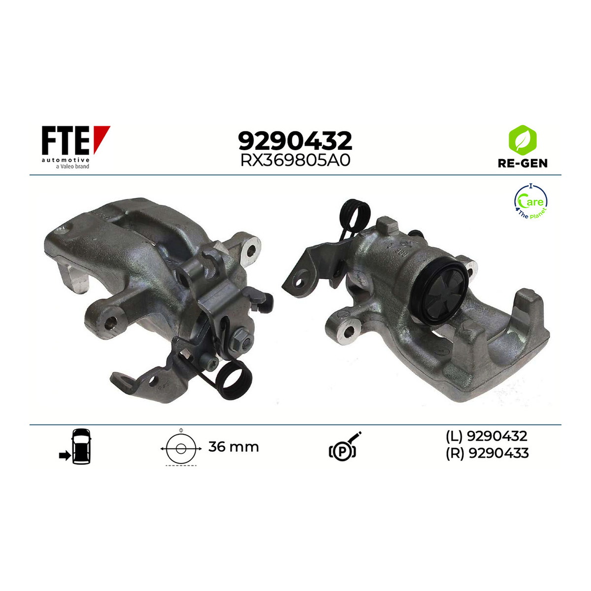 Супорт гальма OPEL ASTRA H A04 FTE (9290432) FTE фото 9