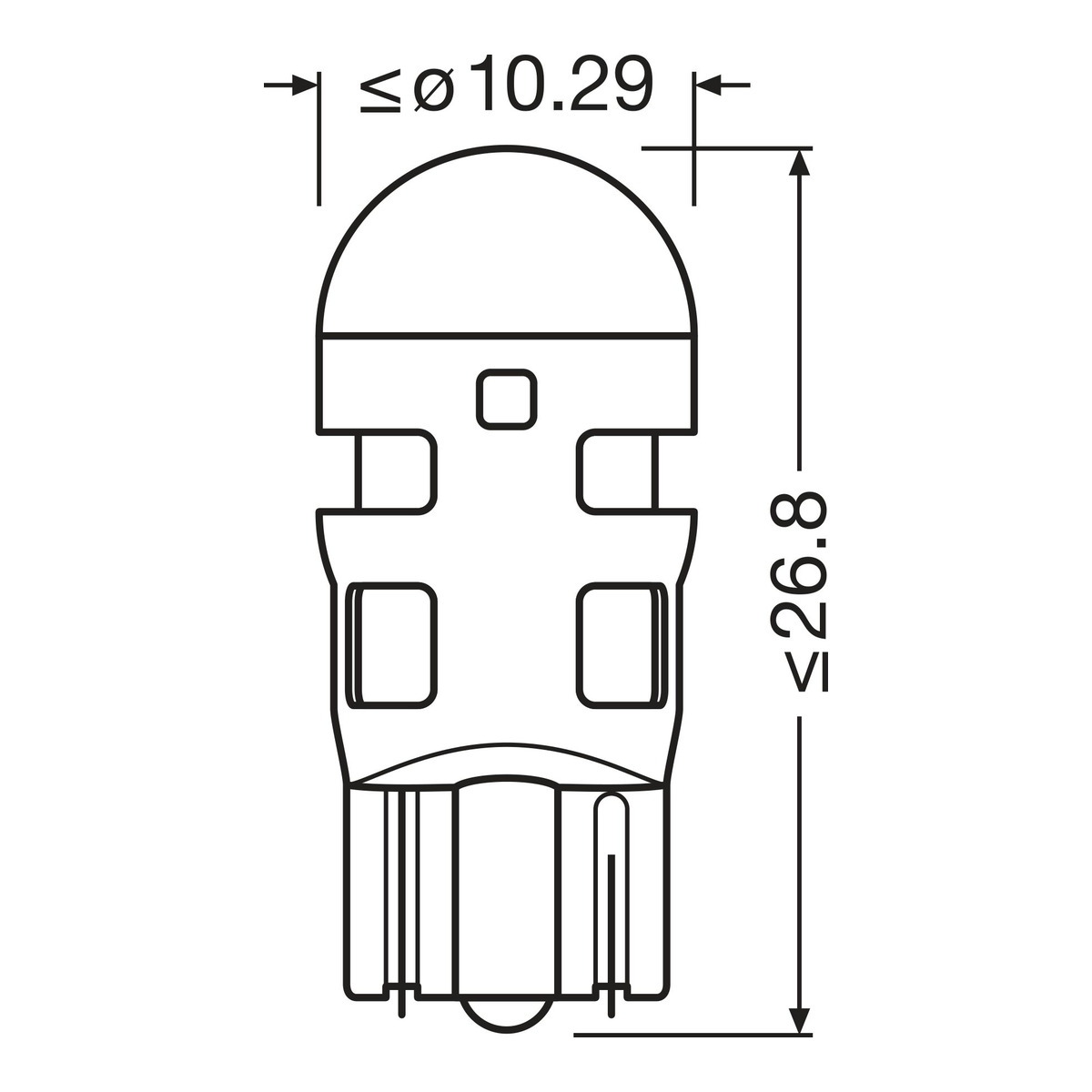 Автолампа світлодіодна W5W LED 12V 1W 6000K W2.1X9.5D / LEDRIVING® SL / COOL WHITE - ХОЛ OSRAM (2825DWP-2BL) osram фото 7