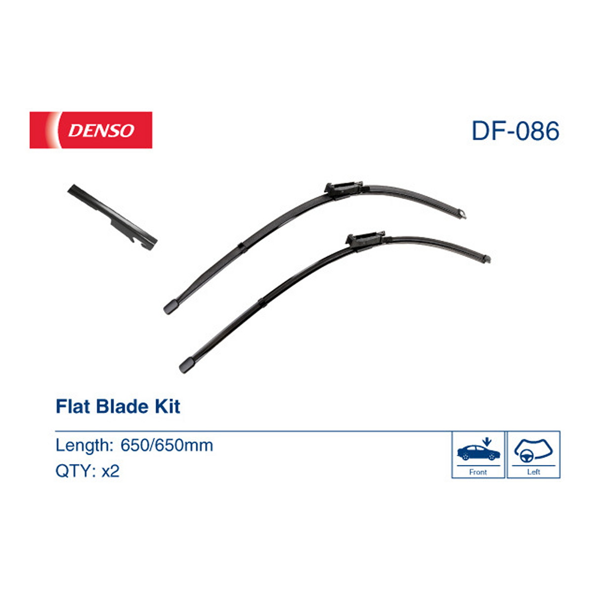 Щітка склоочисника К-Т БЕЗКАРКАСНИЙ / 650/650 MM / LHD / SEAT ALTEA (XL) TOLEDO III DENSO (DF-086) Denso фото 8