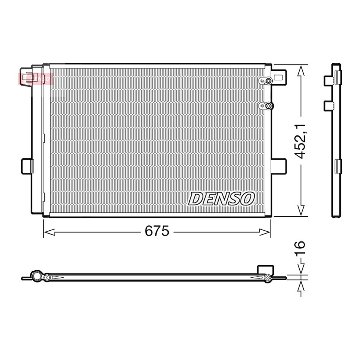 Конденсер кондиціонера VW AMAROK (2HA, 2HB, S1B, S6B, S7A, S7B, AGD) 2 2012.07 - 2.0 TDI DENSO (DCN32065) Denso фото 3
